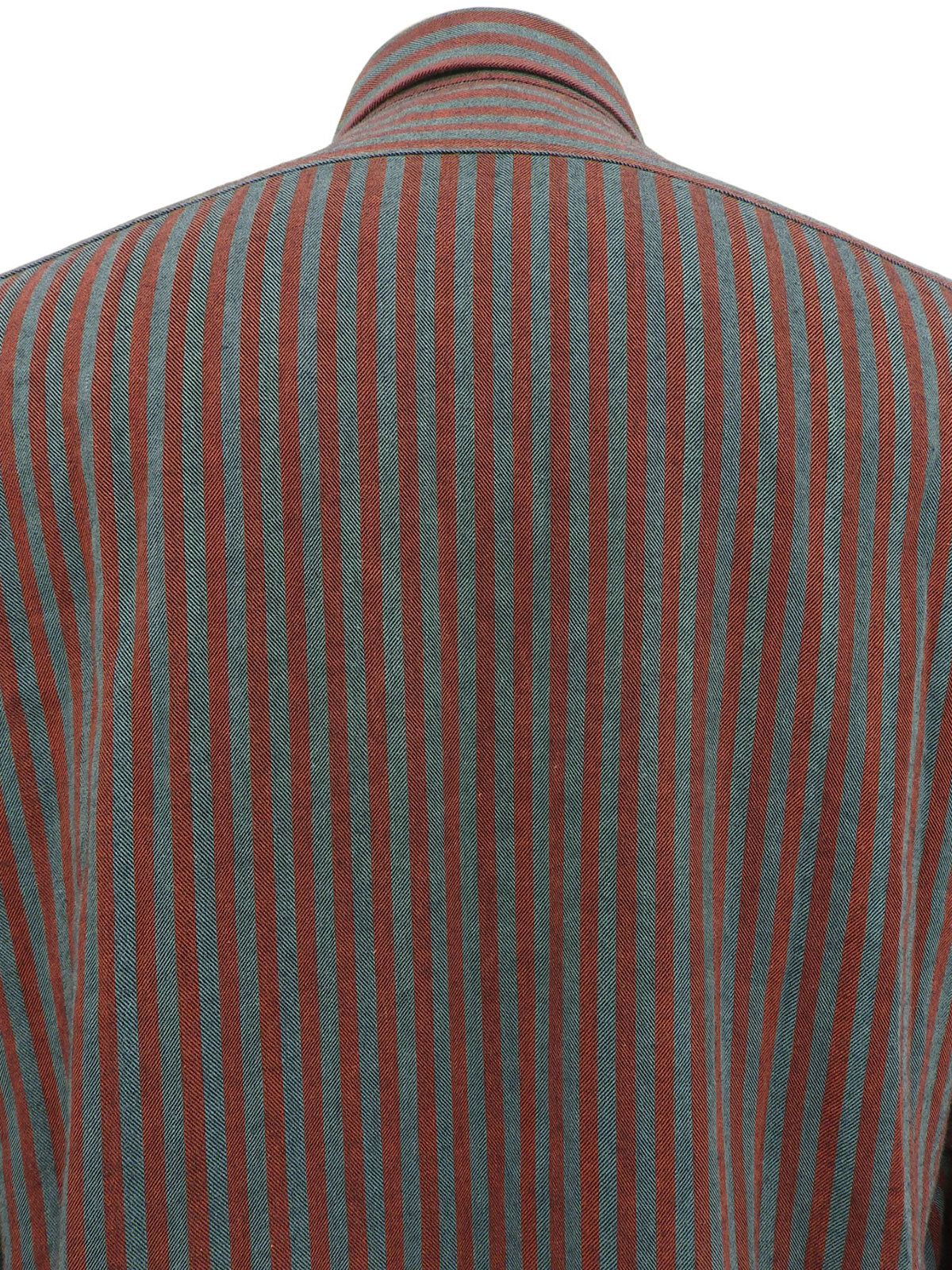 Striped long-sleeved shirt in red/gray