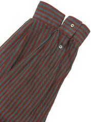 Striped long-sleeved shirt in red/gray