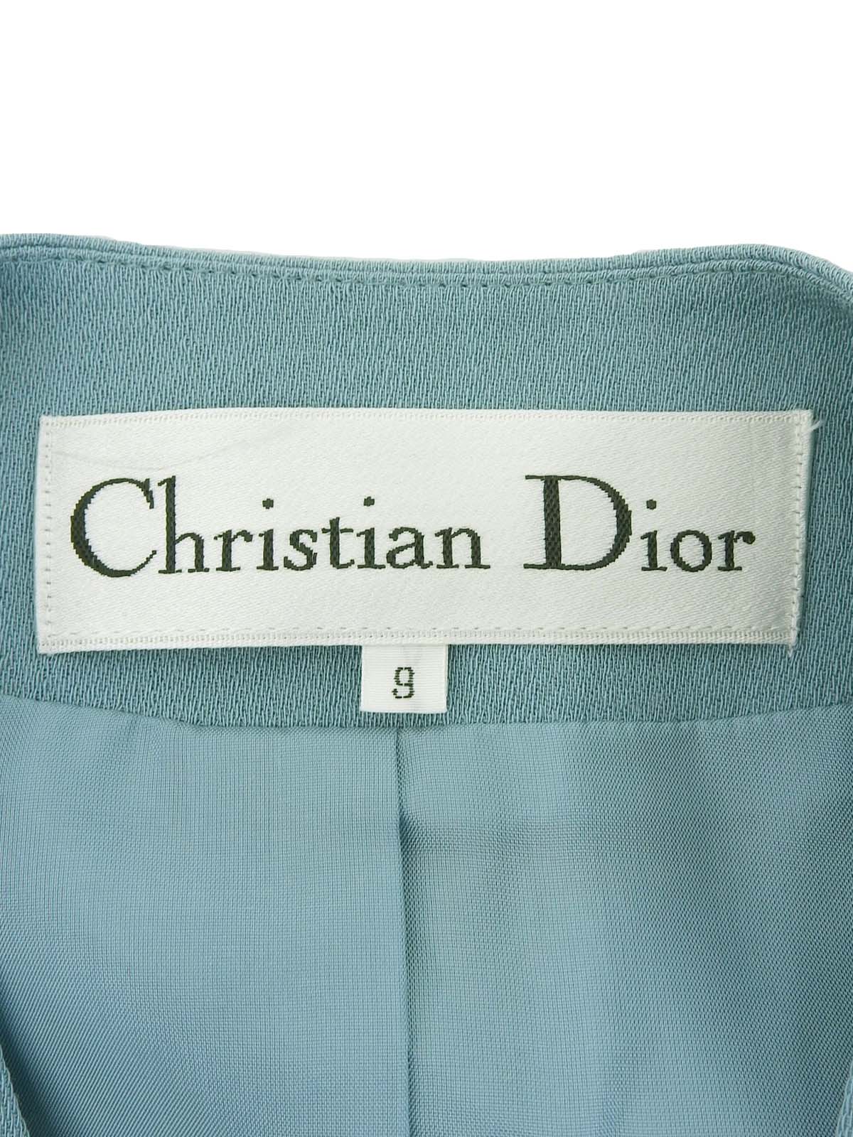 ストライプパターンロゴエンブレム刺繍セットアップ ターコイズブルー