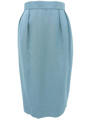 ストライプパターンロゴエンブレム刺繍セットアップ ターコイズブルー