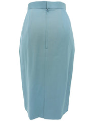 ストライプパターンロゴエンブレム刺繍セットアップ ターコイズブルー