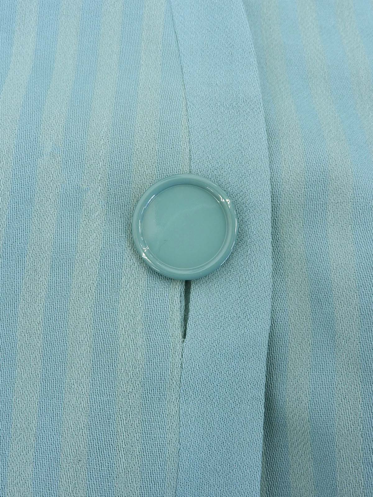 ストライプパターンロゴエンブレム刺繍セットアップ ターコイズブルー