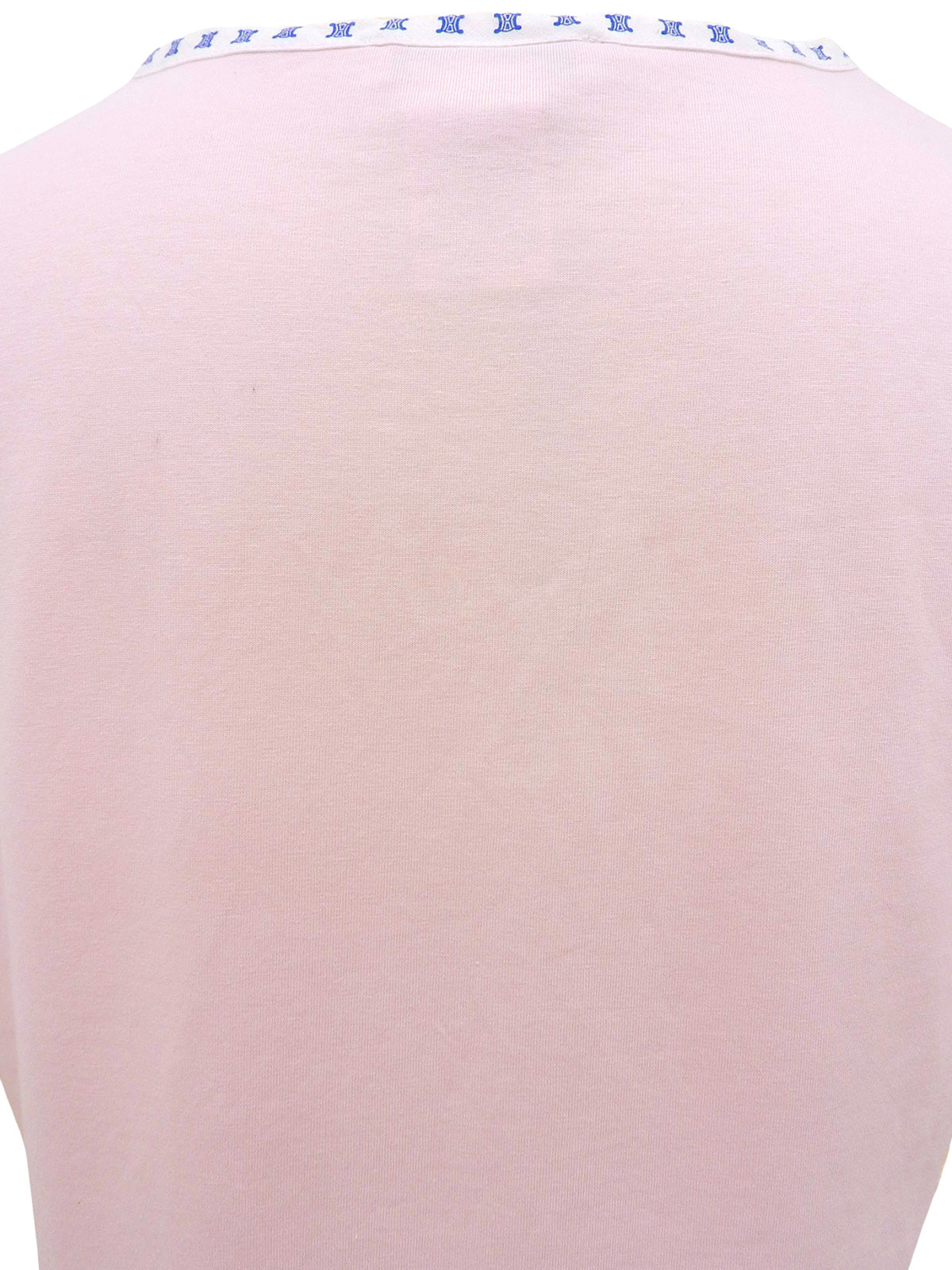 マカダム刺繍半袖Tシャツ ベビーピンク/ホワイト