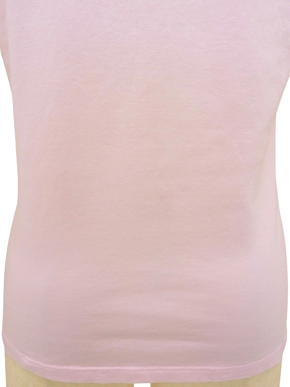 マカダム刺繍半袖Tシャツ ベビーピンク/ホワイト