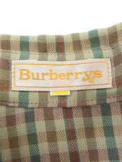 チェックパターンリボンタイシャツ ベージュ/グリーン/マルチ