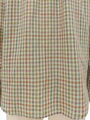 チェックパターンリボンタイシャツ ベージュ/グリーン/マルチ