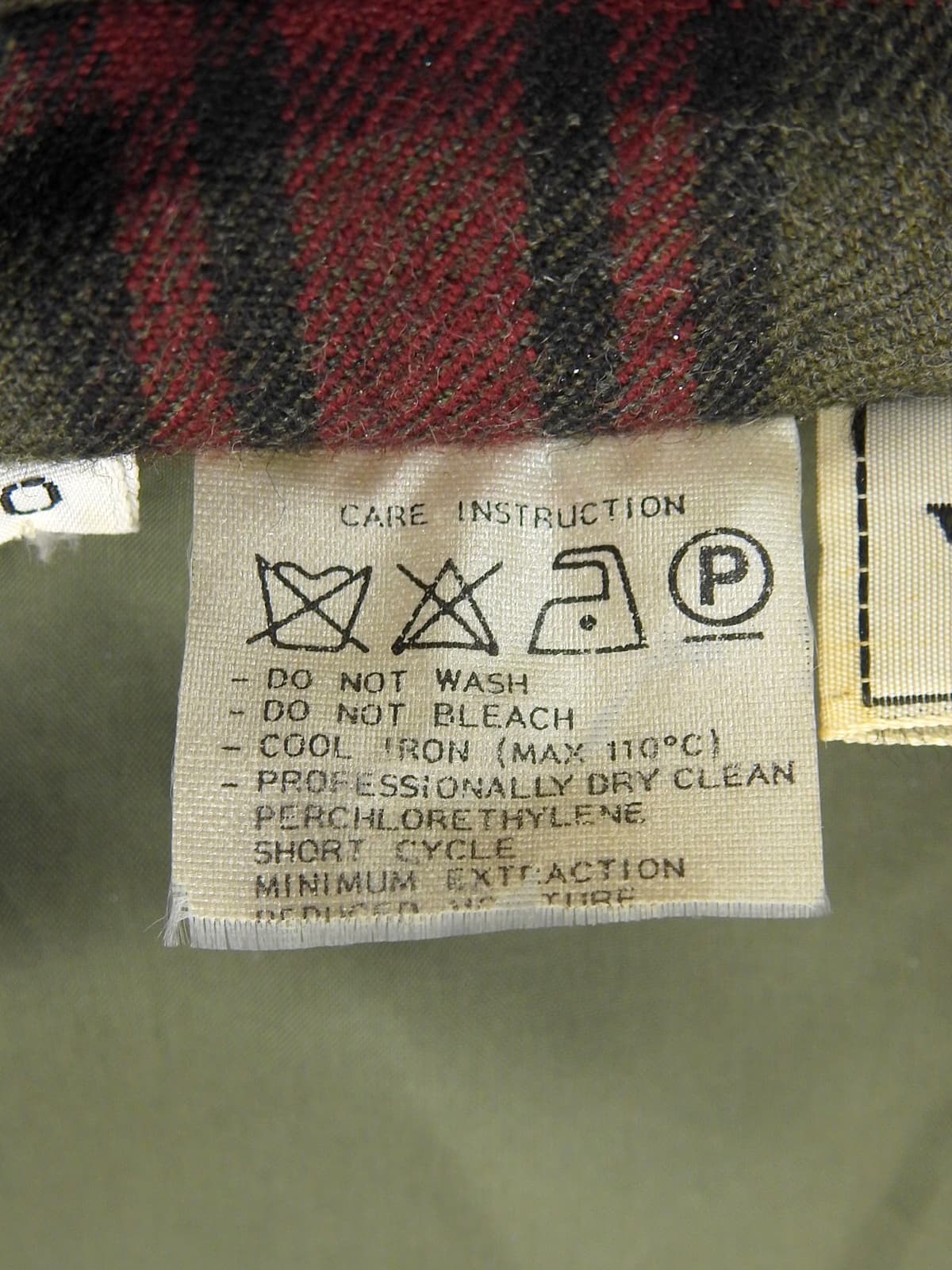 Check Pattern Frill Design Jacket Khaki/Red