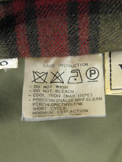 Check Pattern Frill Design Jacket Khaki/Red