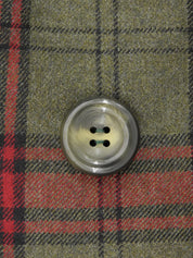 Check Pattern Frill Design Jacket Khaki/Red