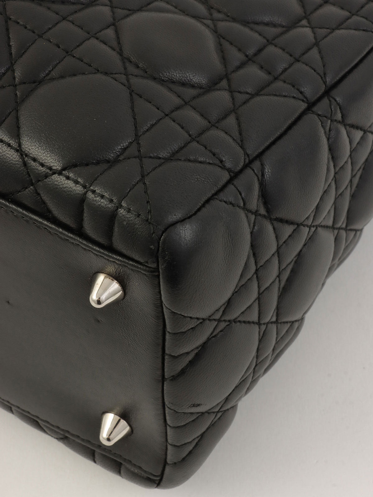 レディディオールカナージュステッチ2wayバッグM ブラック