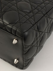 レディディオールカナージュステッチ2wayバッグM ブラック