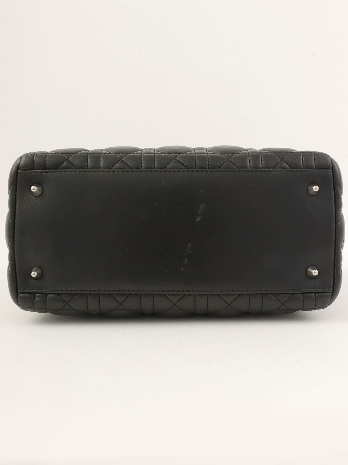 レディディオールカナージュステッチ2wayバッグM ブラック