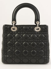 レディディオールカナージュステッチ2wayバッグM ブラック