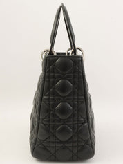 レディディオールカナージュステッチ2wayバッグM ブラック