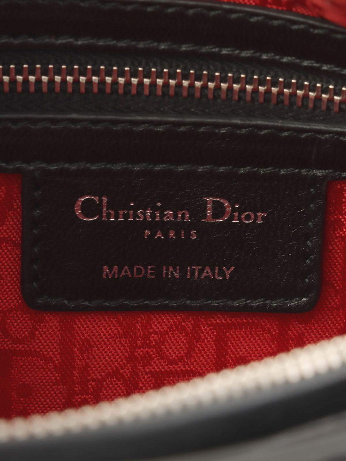 レディディオールカナージュステッチ2wayバッグM ブラック