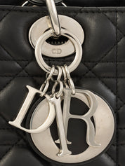 レディディオールカナージュステッチ2wayバッグM ブラック