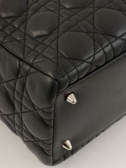 レディディオールカナージュステッチ2wayバッグM ブラック