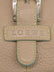 ロゴエンボスショルダーバッグ グレージュ/ミントグリーン