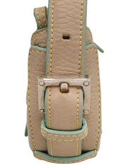 ロゴエンボスショルダーバッグ グレージュ/ミントグリーン