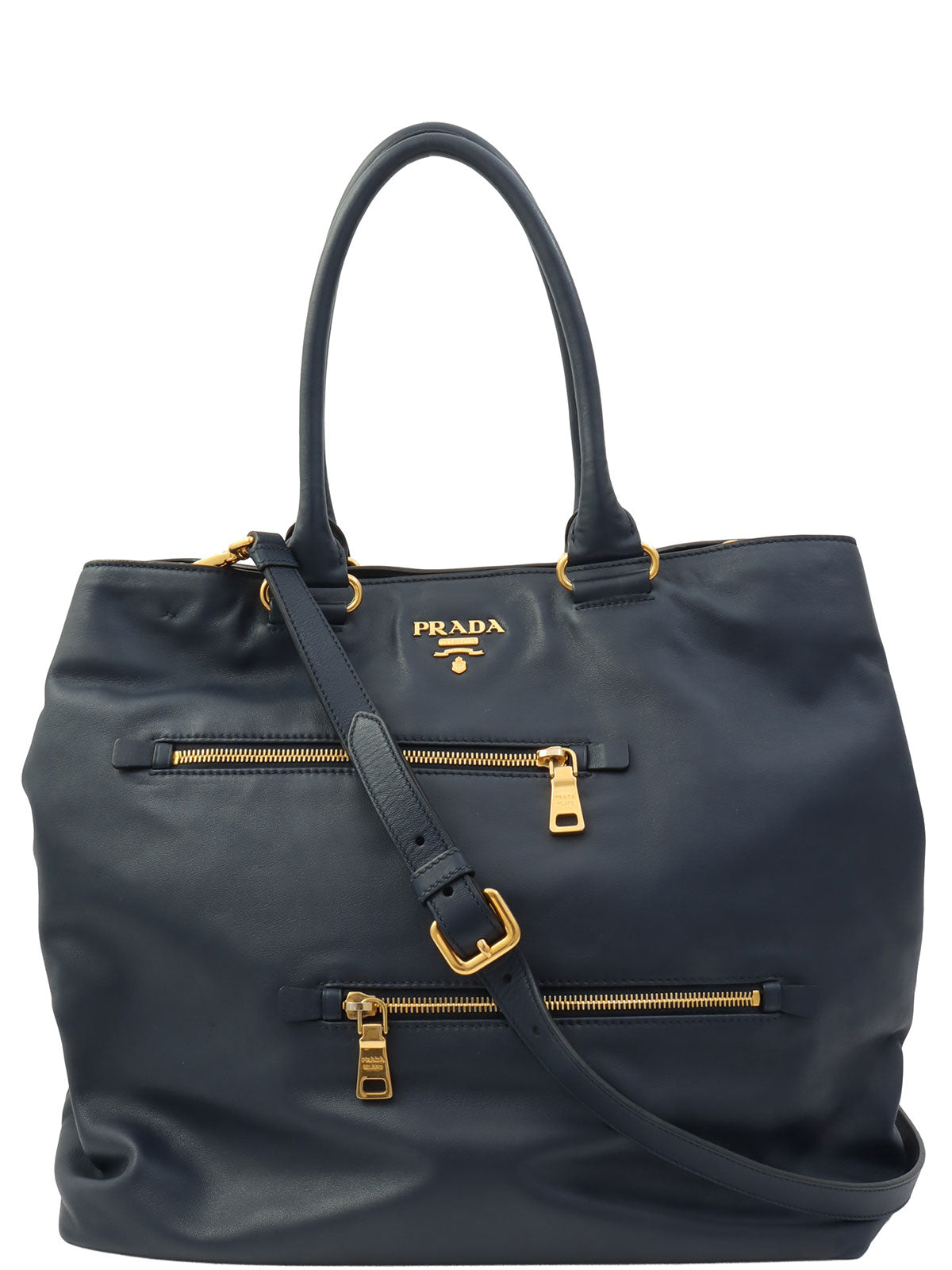 Logo Plate 2-Way Tote Bag, Black