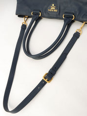 Logo Plate 2-Way Tote Bag, Black