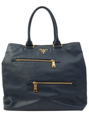 Logo Plate 2-Way Tote Bag, Black