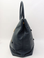 Logo Plate 2-Way Tote Bag, Black