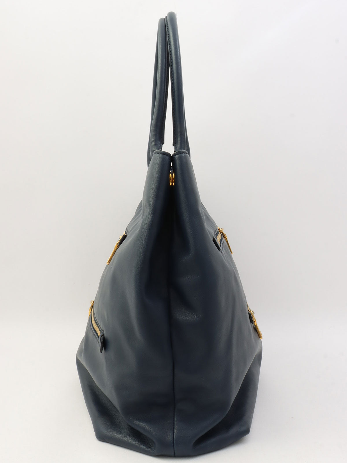 Logo Plate 2-Way Tote Bag, Black