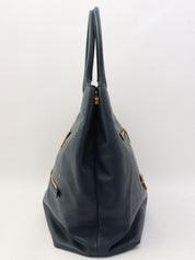 Logo Plate 2-Way Tote Bag, Black