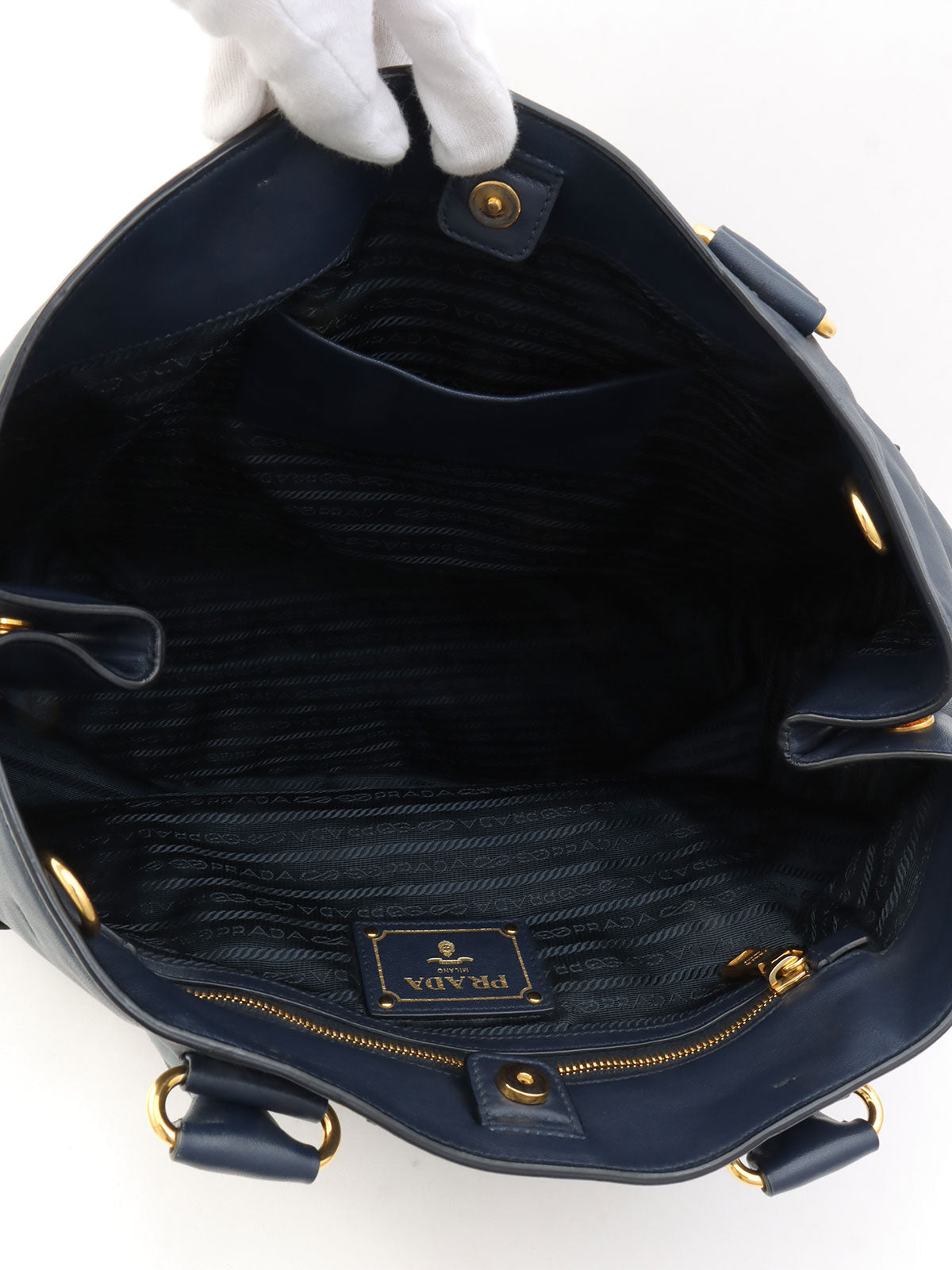 Logo Plate 2-Way Tote Bag, Black