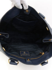 Logo Plate 2-Way Tote Bag, Black