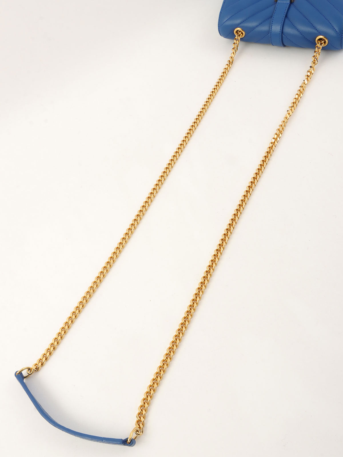 蓝色Logo铭牌链条单肩包