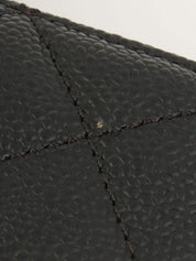 2015 Caviar Skin CC 标志缝线链条手提包 黑色