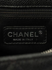 2015 Caviar Skin CC 标志缝线链条手提包 黑色