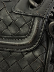 炭灰色编织肩包