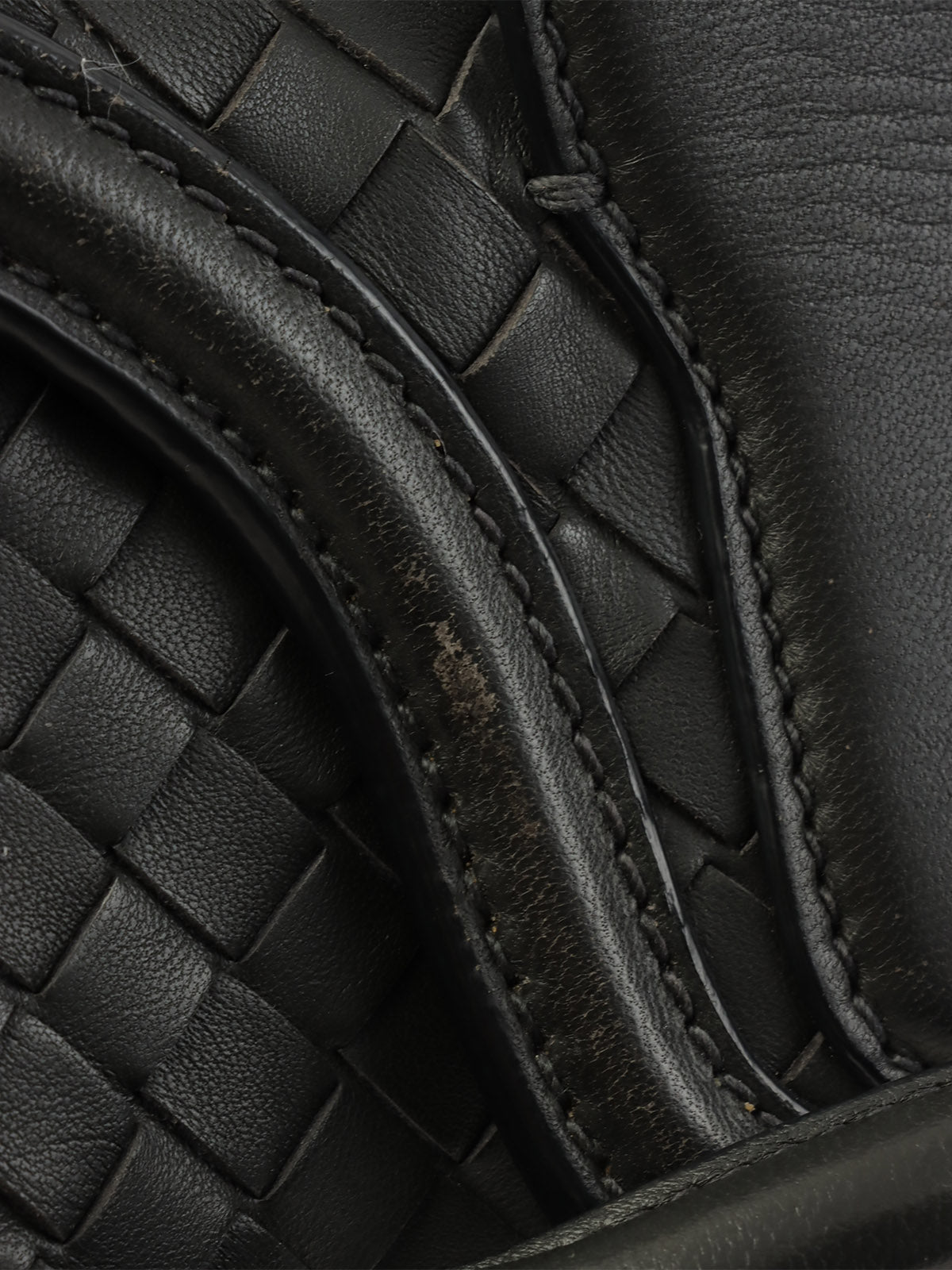 炭灰色编织肩包