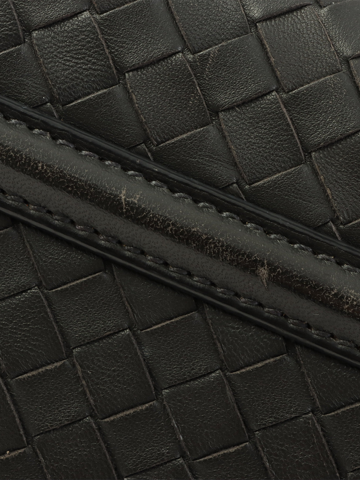 炭灰色编织肩包