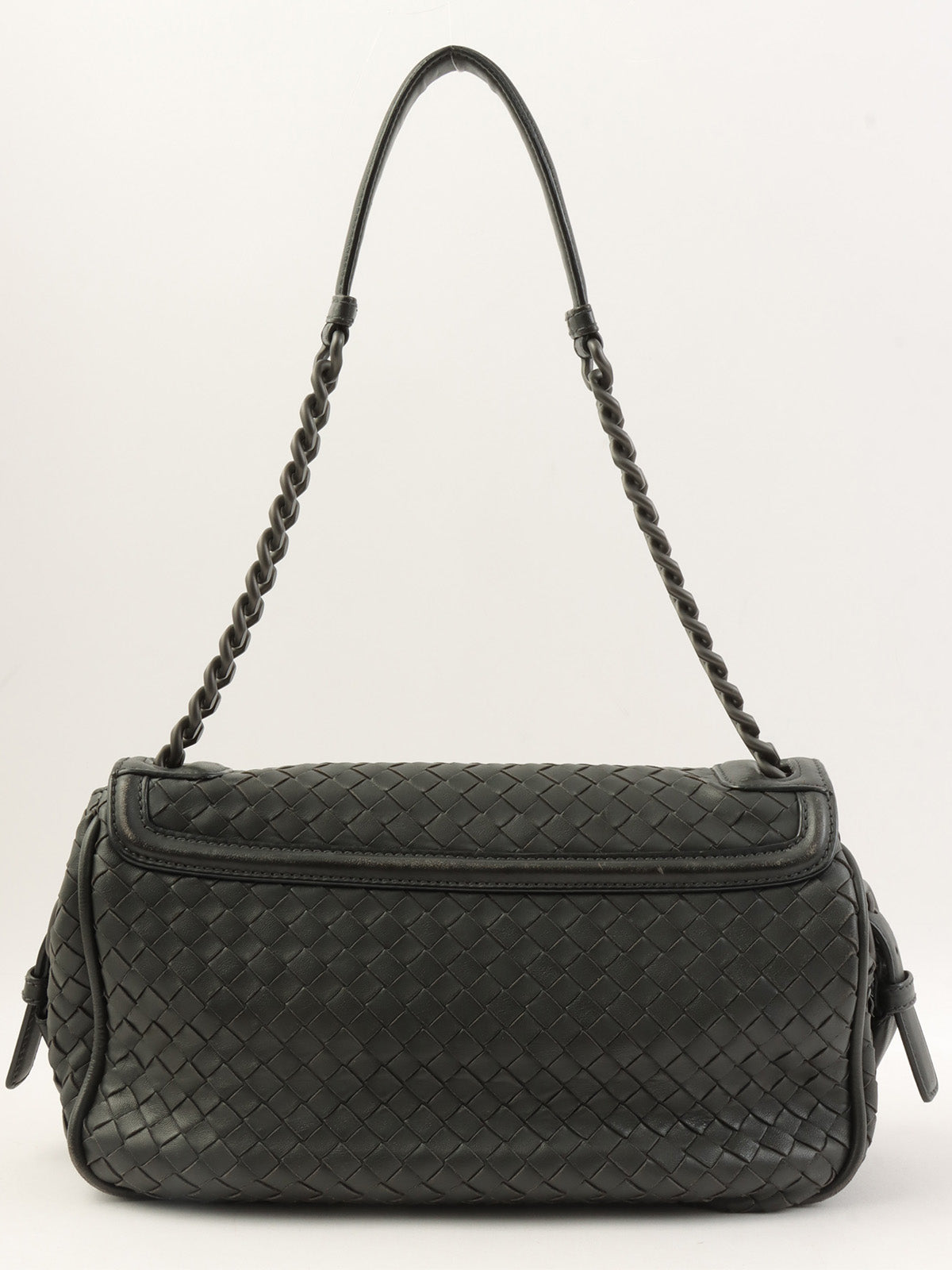 炭灰色编织肩包