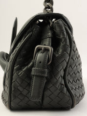 炭灰色编织肩包