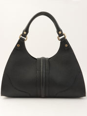 G Logo Plate Handbag Black