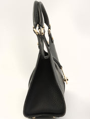 G Logo Plate Handbag Black