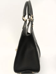 G Logo Plate Handbag Black