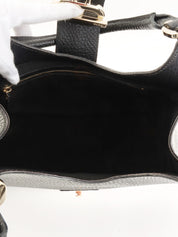 G Logo Plate Handbag Black