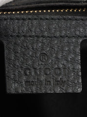 G Logo Plate Handbag Black