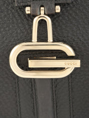 G Logo Plate Handbag Black