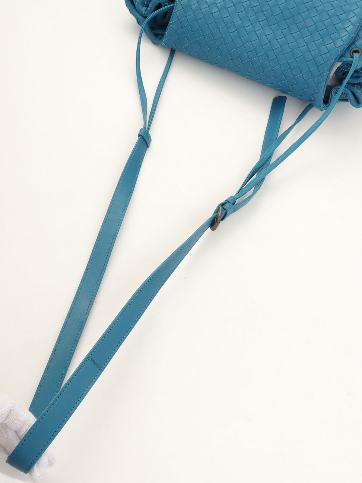 イントレチャートショルダーバッグ ブルー