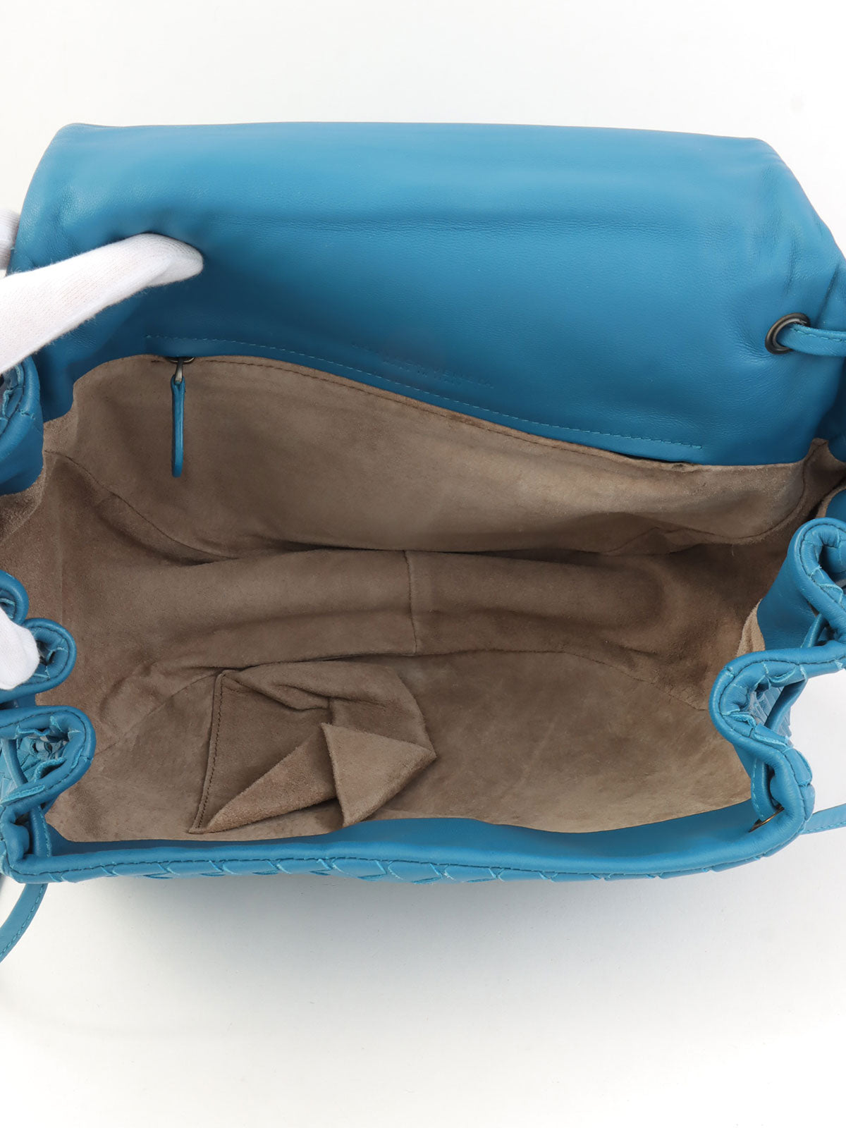 イントレチャートショルダーバッグ ブルー