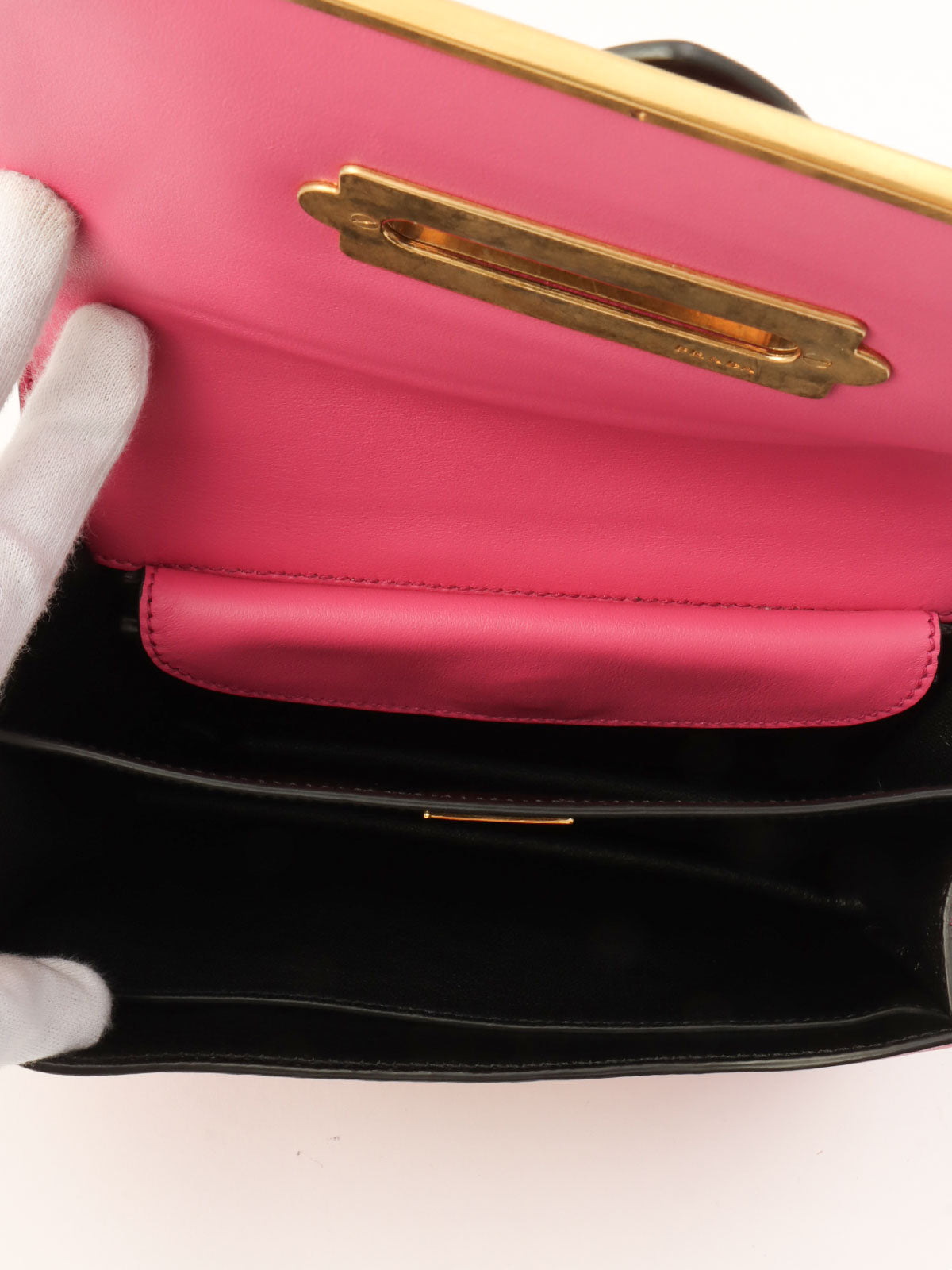 Cahier Shoulder Bag Pink/Black