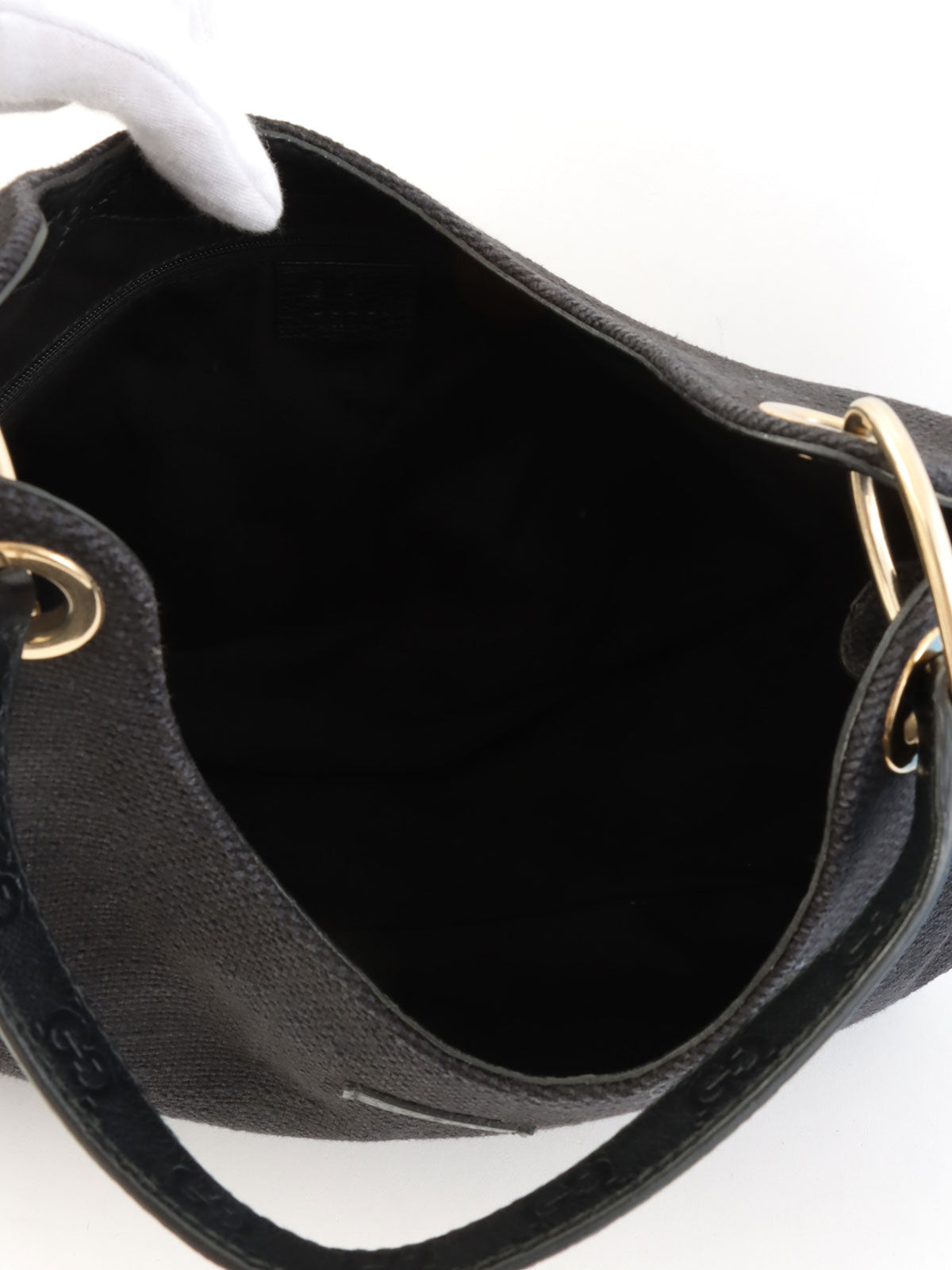 GG Pattern One Shoulder Bag Black