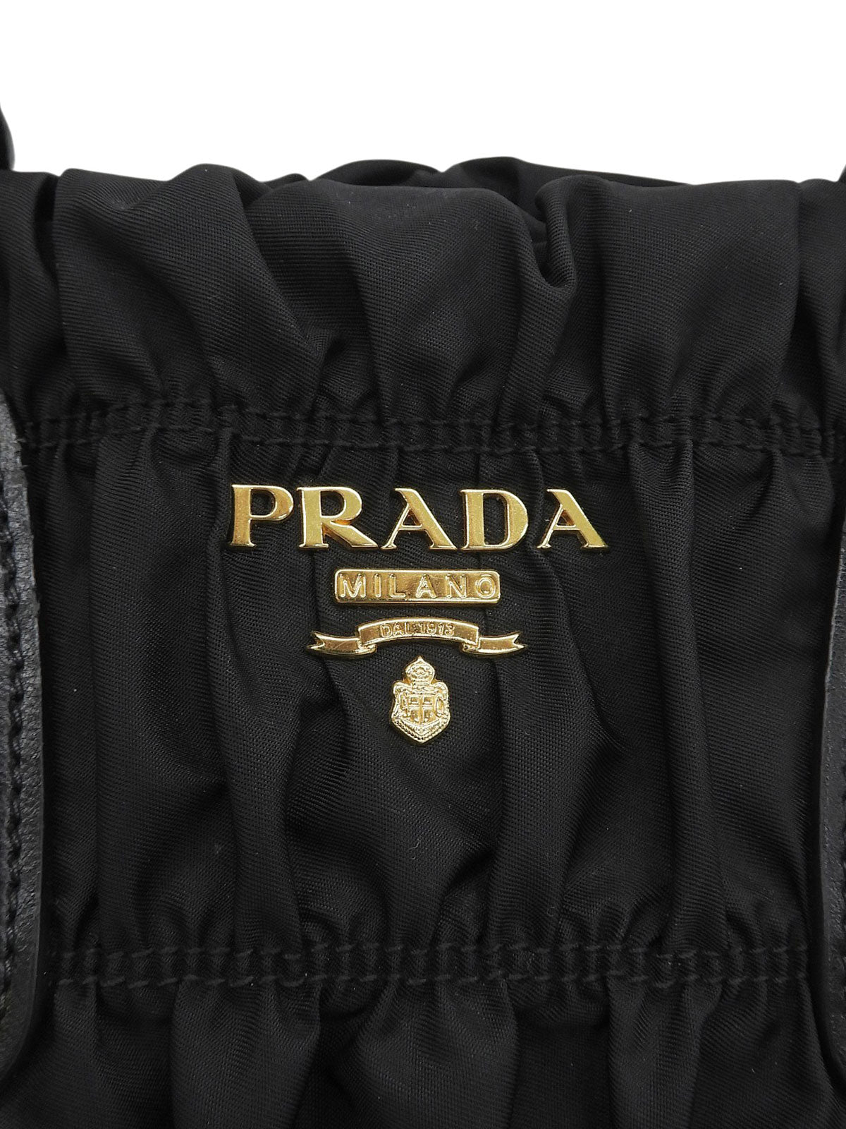 Nylon Logo Plate 2-Way Bag Black